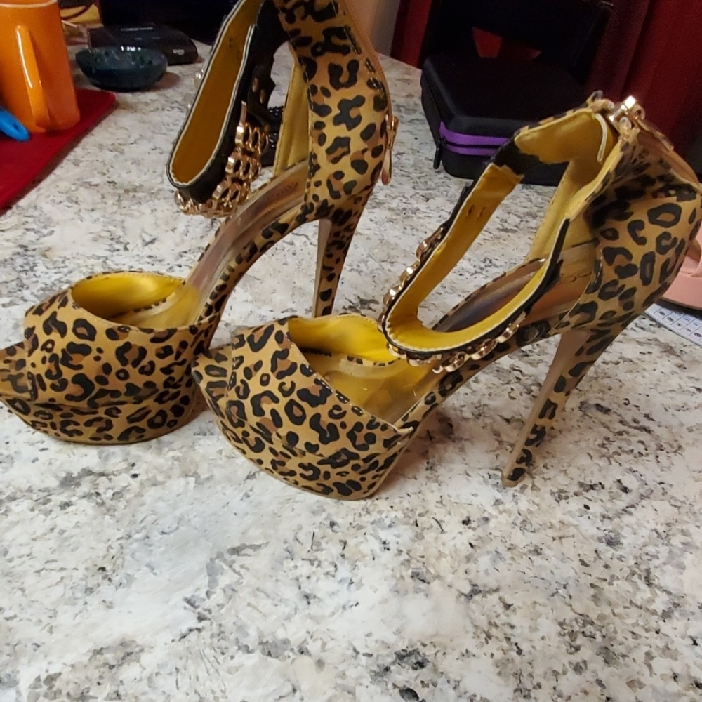cheetah heels shoes